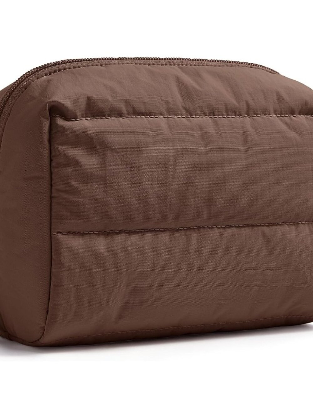 Puffy Makeup Bag, Wide Opening Cosmetic Organizer, Soft Water-Resistant Travel T